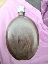 Rare antique vintage german WW2 military Coconut Flask Aluminum mfr DRGM HRE41