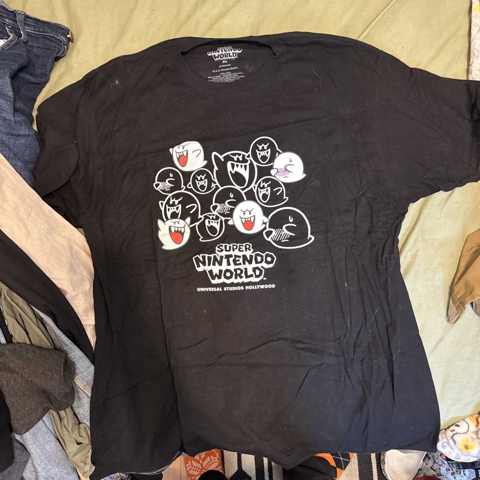 Super Nintendo World Universal Studios Hollywood Boo Ghosts T-Shirt Size XL