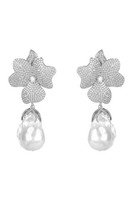 Latelita Barocke Perlmutt BlüTen Tropfen Ohrringe Silber 925 Sterling Silber