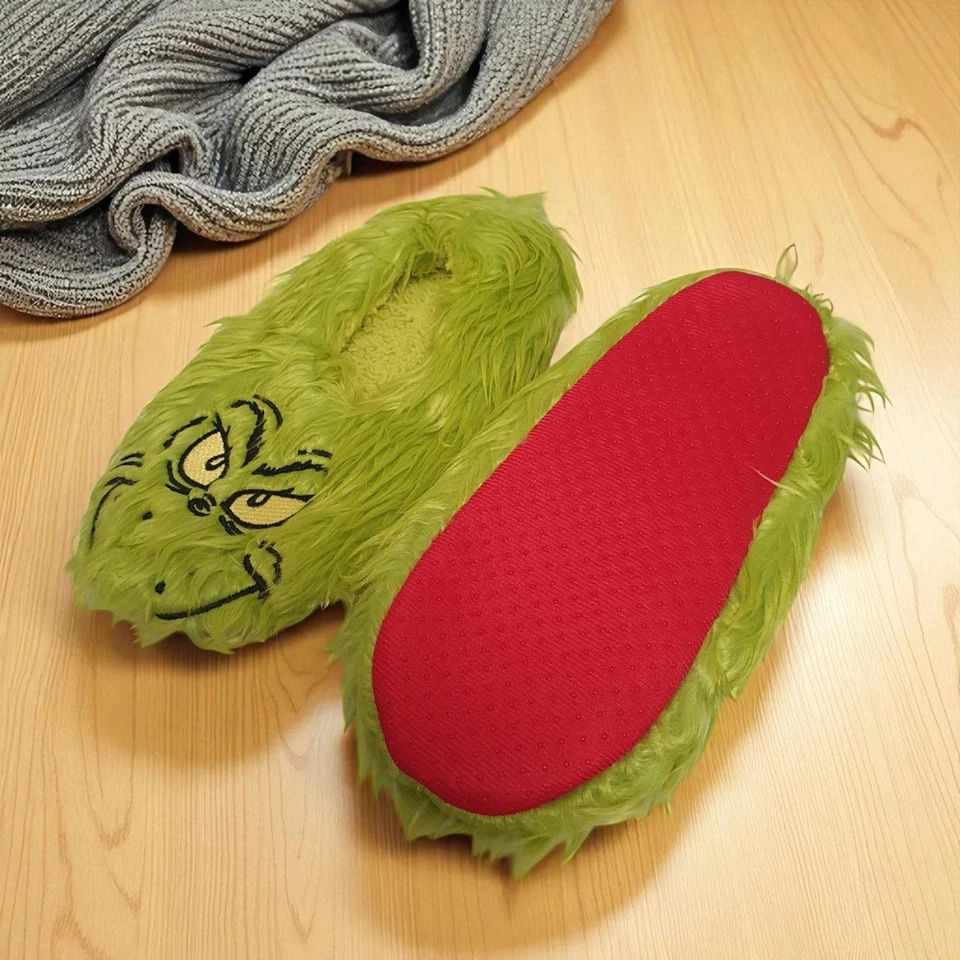 Zapatillas The Grinch Furry Footlets Personaje Verde | Tallas UK | Acogedora Bota Interior Foto 3 de 4