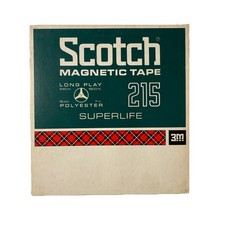 Scotch 3M 215 Magnetic 7" Reel To Reel Tape Long Play Superlife 540m 1800ft USED