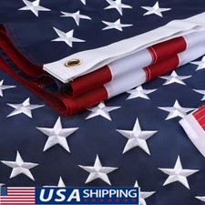American Flag 3x5ft Embroidered Stars Outdoor Heavy Duty Nylon Premium USA Flag