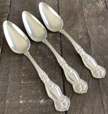 3 International Wm Rogers ORANGE BLOSSOM 6” Fruit, Grapefruit Spoons—FREE SHIP