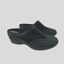Cole Haan 9B NikeAir Comfort Clogs Wedge Slip On Slide Mule Black Gray Womens