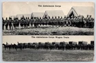 WW1 Ambulance Wagon Train Antique c1917 Military Army Postcard Soldiers & Horses