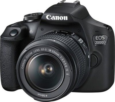 CANON EOS 2000D BK 18-55 IS Kit 24,1 MP NFC BT WLAN + Tasche B-WARE