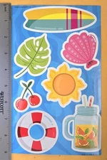 "Hello Summer" Vinyl Decal Large Format Sticker Sheet