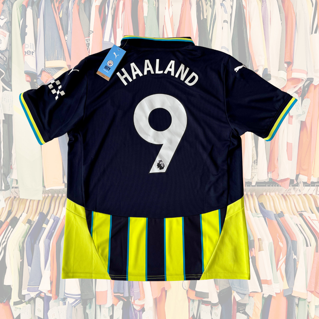 Nwt Authentic Puma Manchester City 2024-25 Erling Haaland #9 Away - Men (L)