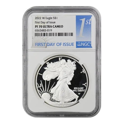 2022-W American Silver Eagle NGC PF-70 ULTRA CAMEO First Day of Issue