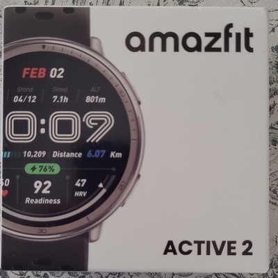 Amazfit Active 2 Smart Watch Silver Aluminum Zepp OS Fitness Tracker AI Coaching