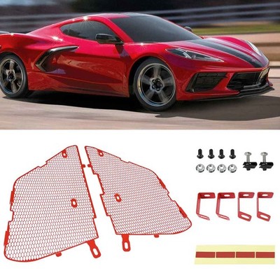 For Corvette C8 Stingray 2020-2026 Front Intake Mesh Grille Radiator Guards Red