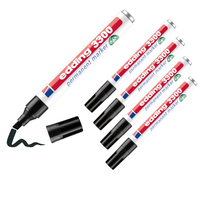 5 X Edding 3300 Permanentmarker Schwarz Permanent Marker Stift Wasserfest 1-5Mm