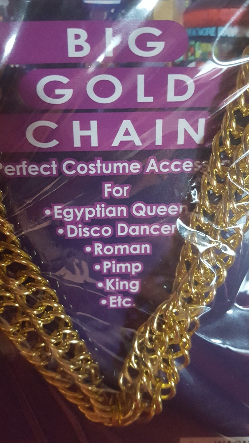 Forum Novelties Big Daddy 48 Inch Big Gold Chain Costume Accessory NEW