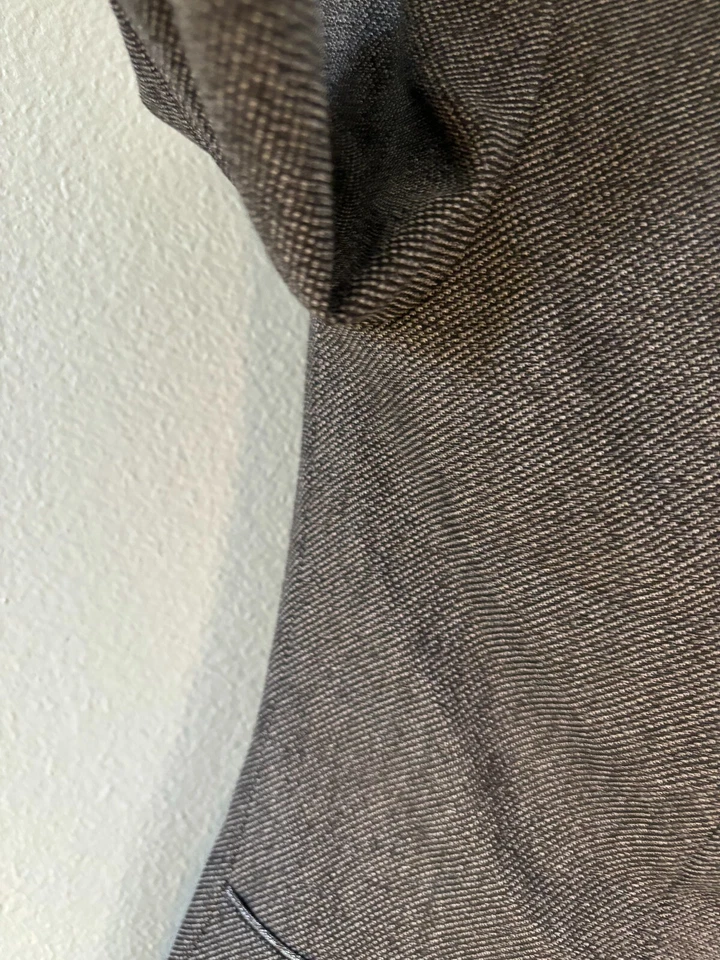 Blazer Elie Tahari Mujer Gris Vestido Lápiz Negro Crochet Escote A Juego US-4 Foto 4 de 4