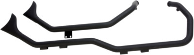 Paughco 1 3/4'' Side-By-Side Upsweep Fishtail Exhaust System Black 7194SBSB