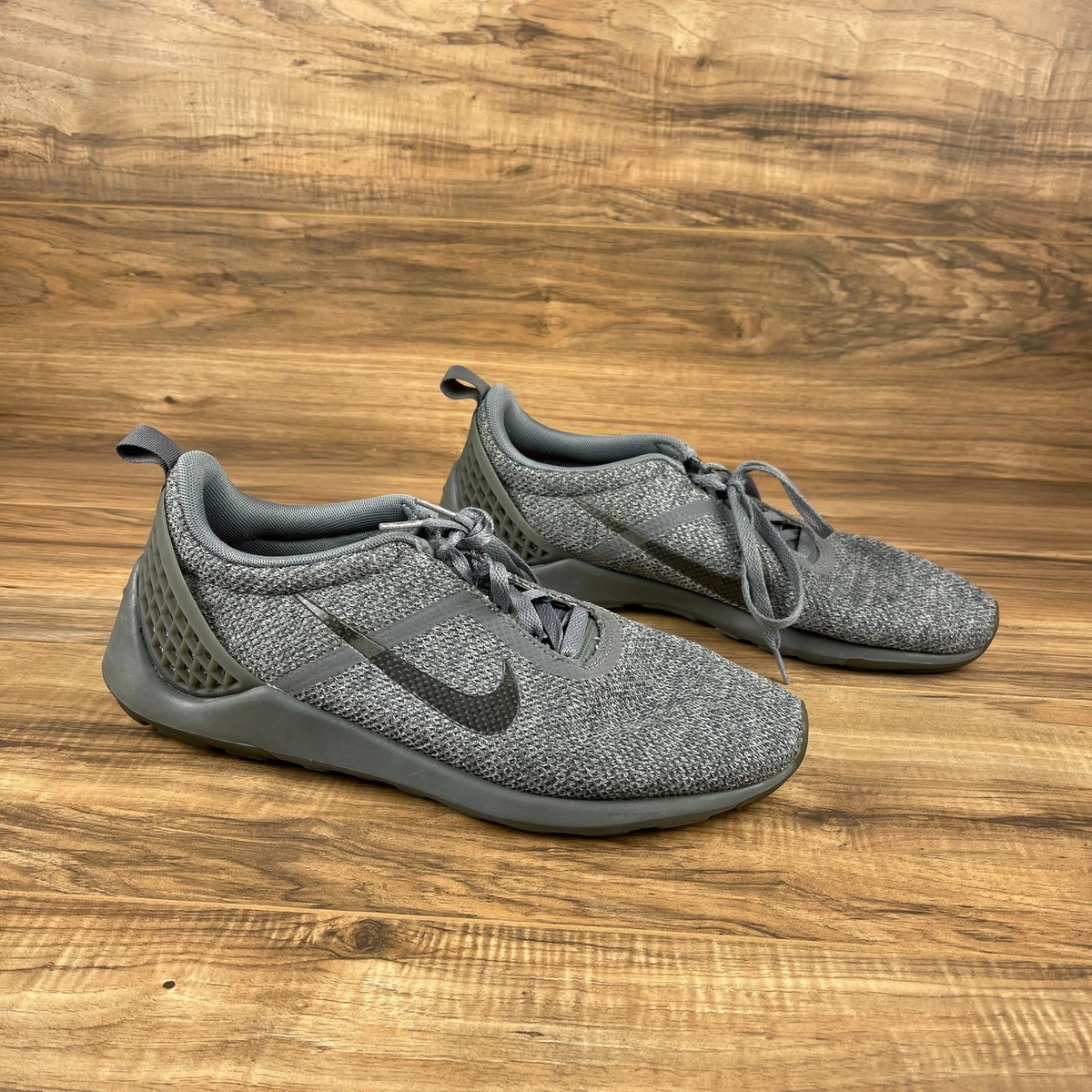 Nike Lunarestoa 2 821772-002 Gray Fabric Running Sneaker Shoes Size US 13 |