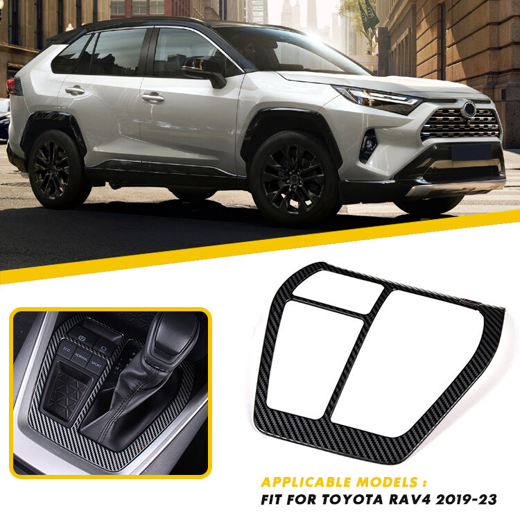 Carbon Fiber Look For 2019-2023 Toyota RAV4 Gear Shift Panel Cover