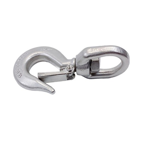 Gancio di Sollevamento Gancio Girevole Forgiato a Goccia in Acciaio Inox T316, 1000 Lbs WLL, 1/2" 4PC - Foto 2 di 8