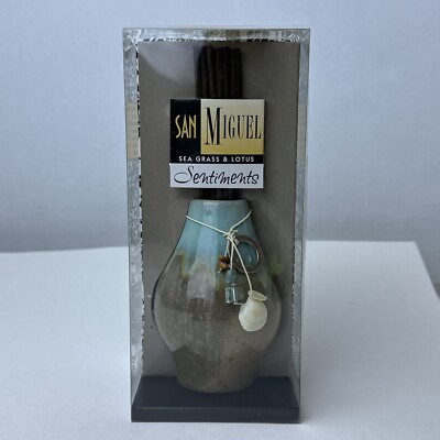 New San Miguel Sea Grass & Lotus Stoneware Reed Fragrance Diffuser Harmony Charm