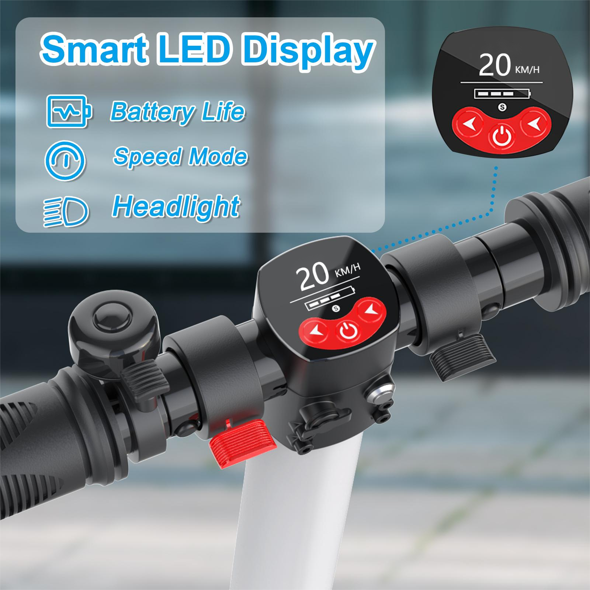 Caroma E-Scooter Kinder - 20km/h Faltbarer E-Roller Mit 25km Reichweite