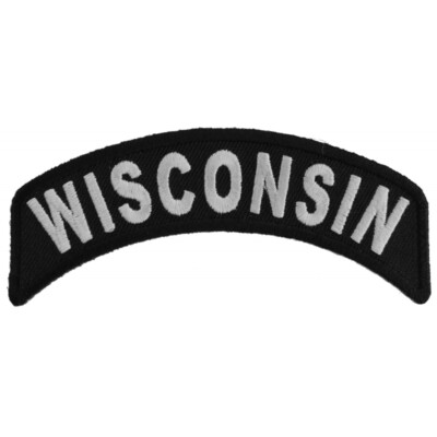 Patch, Small Rocker (Iron-On), Wisconsin State Patch, 4