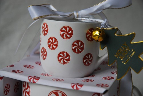 Tk Maxx Natale Set 2 x Tazzine Caffè Rosso Menta Piperita Caramelle Confezione Regalo Rosso Espresso - Foto 3 di 3