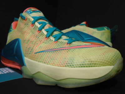 NIKE LEBRON XII 12 LOW PREMIUM LEBRONALD PALMER LIME MANGO YELLOW GREEN BLUE 11