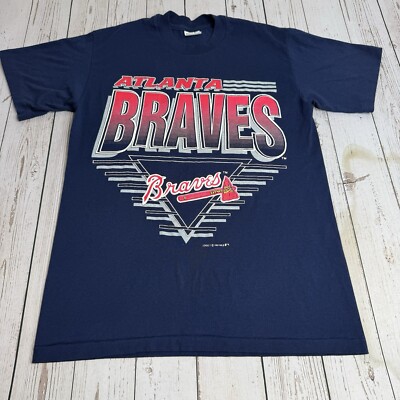 Vintage 1991 Atlanta Braves Single Stitch Graphic T Shirt Mens Medium Stedman