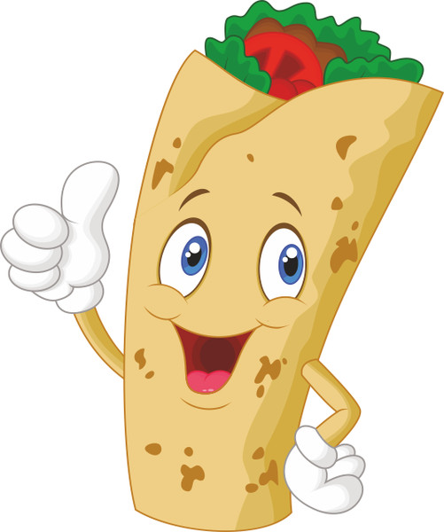 Aufkleber Lustiger Burrito Autoaufkleber 20 X 24 Cm Sticker Konturschnitt-image