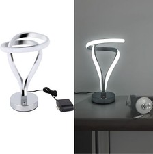 New Modern LED Spiral Table Lamp Bedside Desk Light Bedroom Decor Curved Light