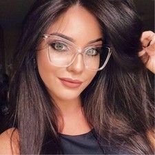 Fashion Full Rim Eyeglasses Retro Cat eyes Glasses Frames Oversize Spectacles