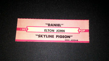 JUKEBOX STRIP (1) ELTON JOHN Daniel/Skyline Pigeon 45 L@@K!