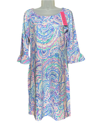 Lilly Pulitzer Sophie Rüschenkleid Happy As A Clam Gr. Small