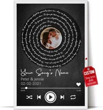 Personalized Song Lyrics Poster Gifts For Her Unique Photo Favorite Song