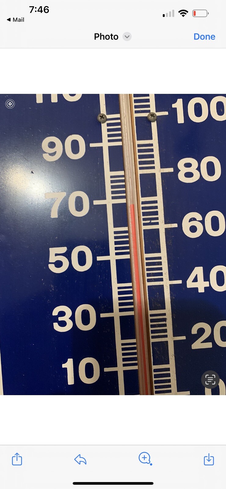 Vintage 1981 DR BARKERS HORSE LINIMENT Advertising Tru Temp Thermometer