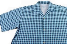 Nautica Men's Lounge Shirt Short Sleeve Blue 100 Cotton Sleepwear Size L