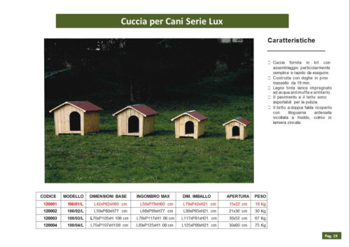 Cuccia in legno da esterno per cani di piccola taglia, spessore pareti 19mm - Foto 3 di 3