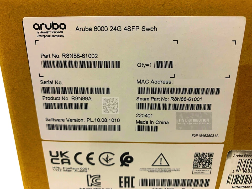 R8N88A I New Sealed HPE Aruba 6000 24G 4SFP Switch (Replacement for J9776A) - Image 2 of 4