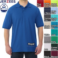 Jerzees Mens Polo Shirt Moisture Wicking Dry Blend Stain Protection S, M, L, XL