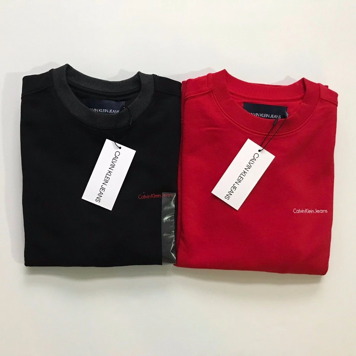 Calvin klein hotsell sweatshirt red