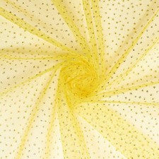 Sparkle Glitter Tulle Fabric Wedding Decoration Craft Event 60" - Yellow