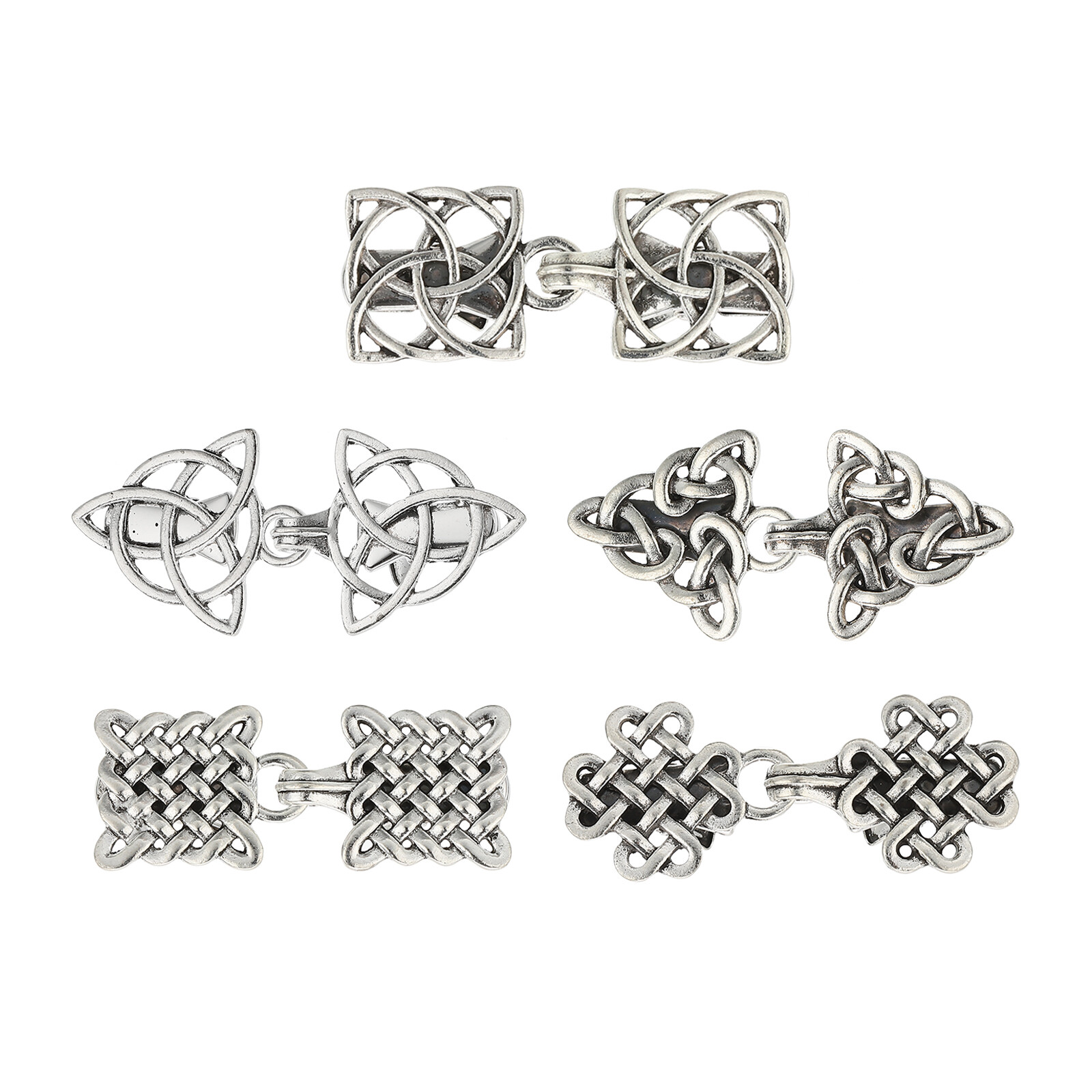 Cloak Clasp Set, 5Pcs Alloy Sweater Clips Retro Cardigan Buckles, Multi Styles