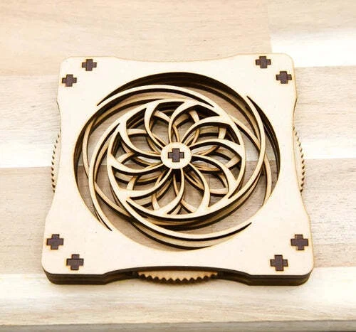 MADEBYROSS Kinetic Coaster Set 2-Mad Museum-Wooden Coasters