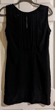 Sleeveless Little Black Dress S/M Shift Cocktail Party Open Front Sexy