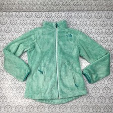 the North Face Turquoise Fleece Winter Zip Up High Neck Jacket Girl's M 10/12