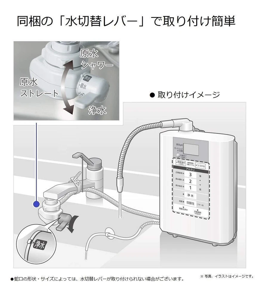 Panasonic TK-AS30-W AC100V Alkaline Ion Water Treatment Pearl White from Japan - Image 4 of 4