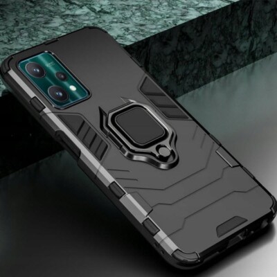 RING ARMOR Back Handy Case FÜR REALME 9 PRO Robust Etui Cover Standfunktion SCH