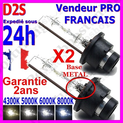Ampoules Xénon D2S 12000K 55W - Kit 2 Pour Phares HID 12V (lumière Bleue Intense)