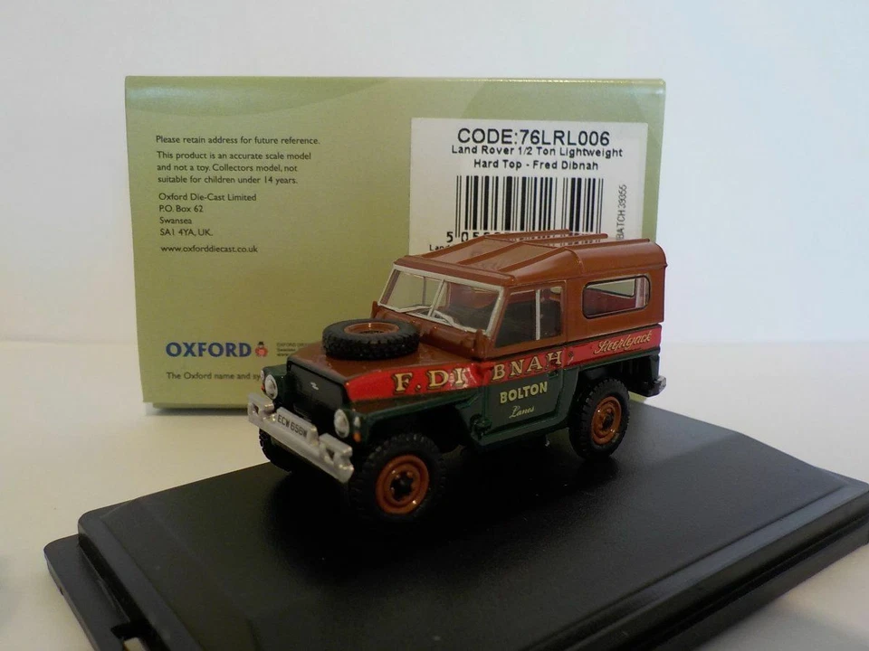 Fred Dibnah, Land Rover, Oxford Diecast 1/76 New Dublo, OXF 76LRL006