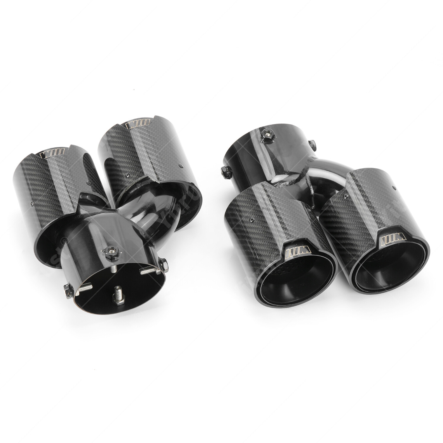 FOR 2019 2025 BMW G20 M340i M440 CARBON FIBER STAINLESS QUAD EXHAUST for-2019-2025-bmw-g20-m340i-m440-carbon-fiber-stainless-quad-exhaust